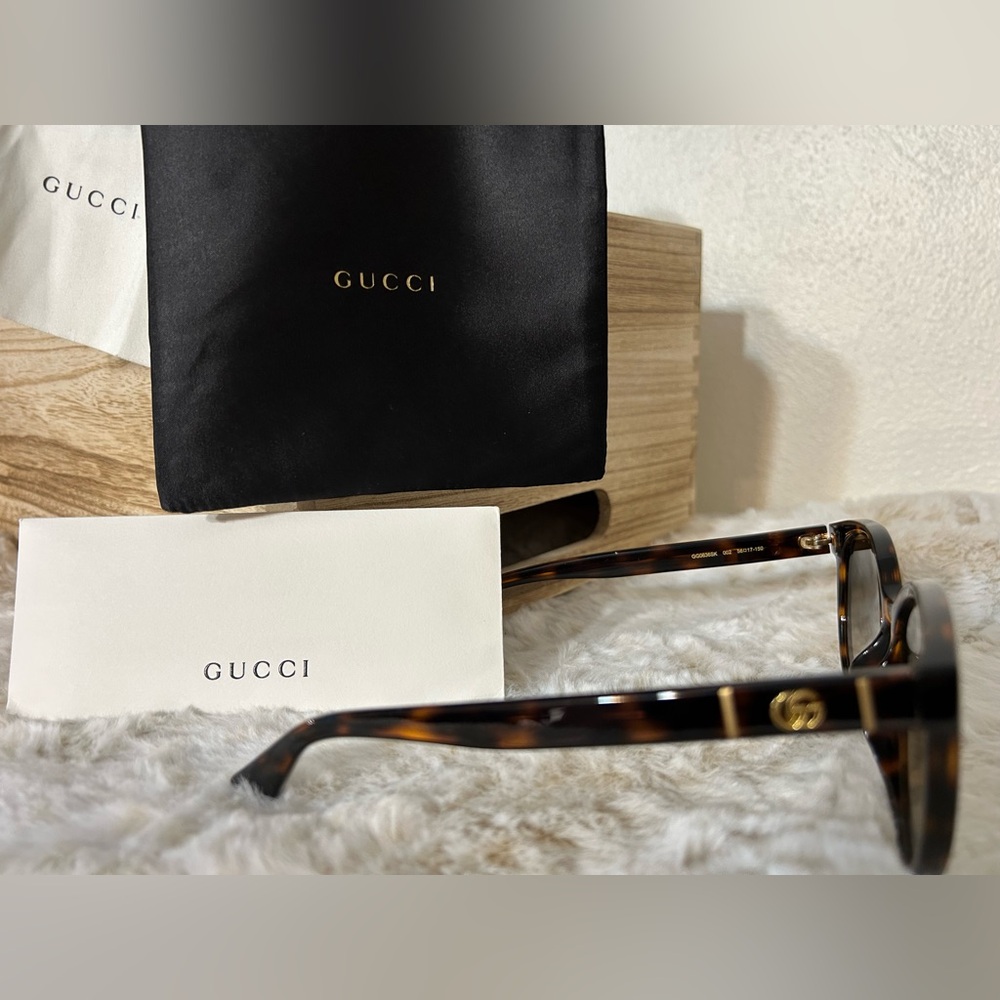 Gucci Women's Tortoiseshell Sunglasses - Picture 6 of 8